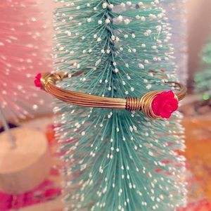 Gorgeous Pink Rose Bangle